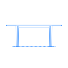 Furniture Dining Tables Gala Extension Table Outline Svg File, Free Vectors File